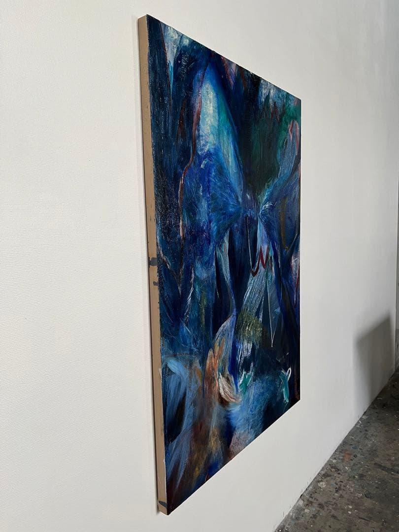 P50号】good blue(cave) 油絵 oil painting - メルカリ