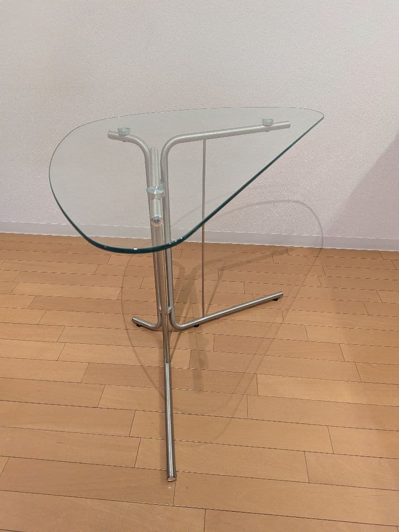【大幅値下】【美品】TECTAテクタK22風ガラスサイドテーブル ACTUS TECTA K22 SIDE TABLE｜モデルルーム展示品・デザイナーズ家具
