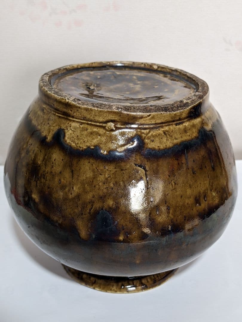 ⭐️瀬戸焼 江戸時代前期 鉄釉小壺 花器置物 飾り 古美術品