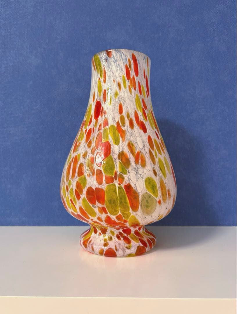 ART GLASS 昭和レトロ ガラス 花瓶☆専用箱入り☆未使用 326ca6ce38f46e34ddf6723164d896