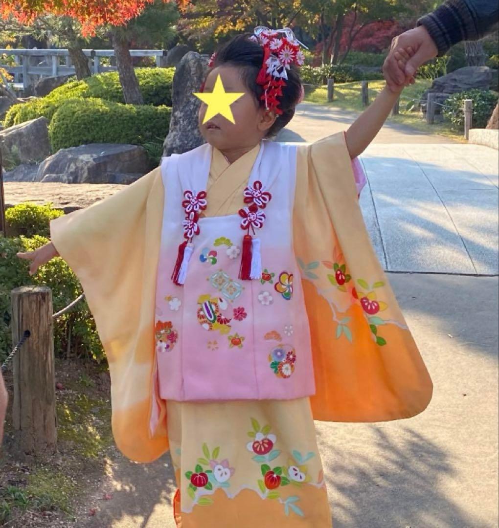 染み抜き＆クリーニング済み！高島屋購入！七五三　３歳　お祝い着セット 成長の節目は、華やかなきものでお祝いを。「高島屋2025 七五三お祝い着」