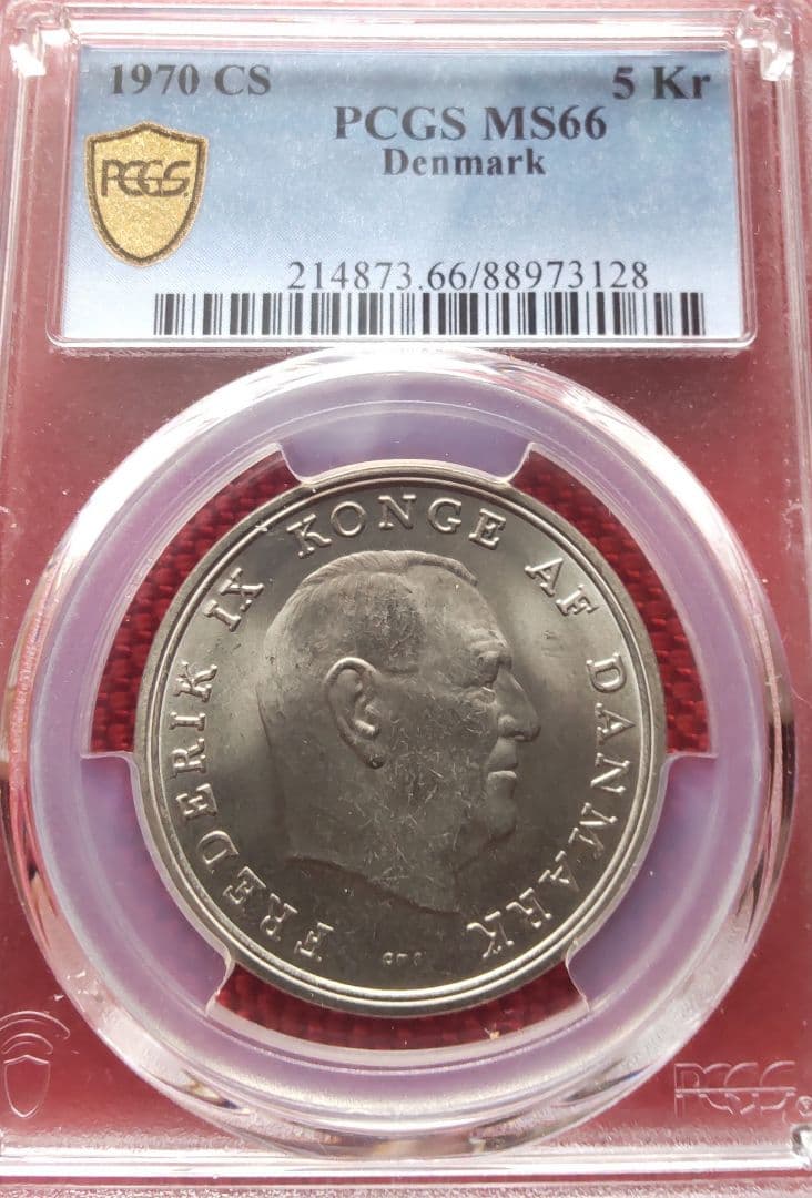 唯一の PCGS MS66！デンマーク クローネ デンマークで1876年に発行された20クローネ金貨、クリスチャン9世