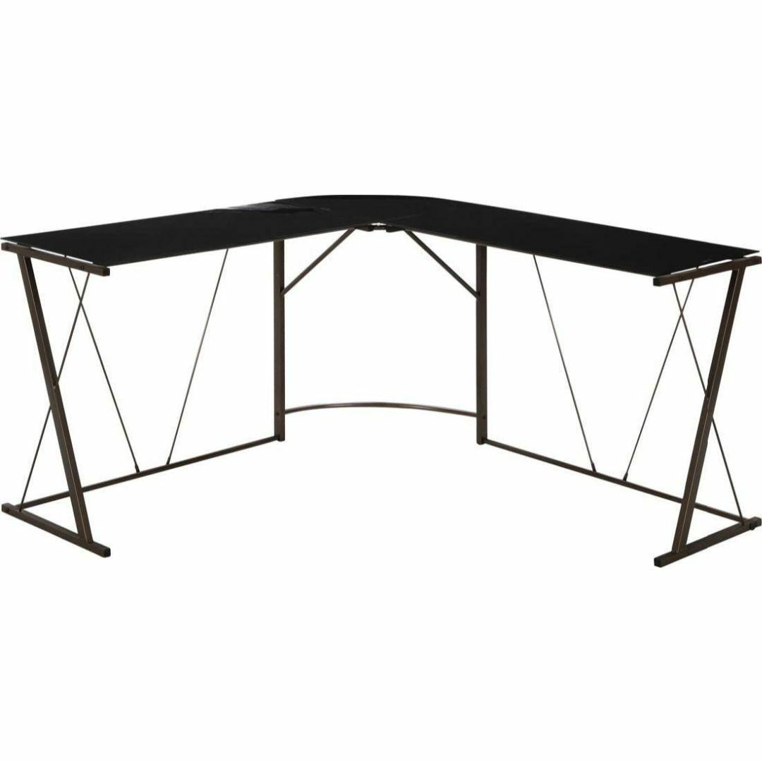 L字型 PCデスク 強化ガラス天板 幅141×奥行141×高さ75cm ブラック Amazon.co.jp: 不二貿易 L字 PC パソコンデスク 幅141×奥行141×高さ