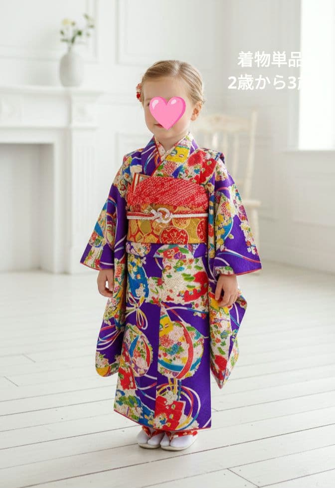 アンティーク紫に百花繚乱着物単品 中古】 羽織 アンティーク レディース 正絹 青紫 花柄 身丈93cm 裄丈