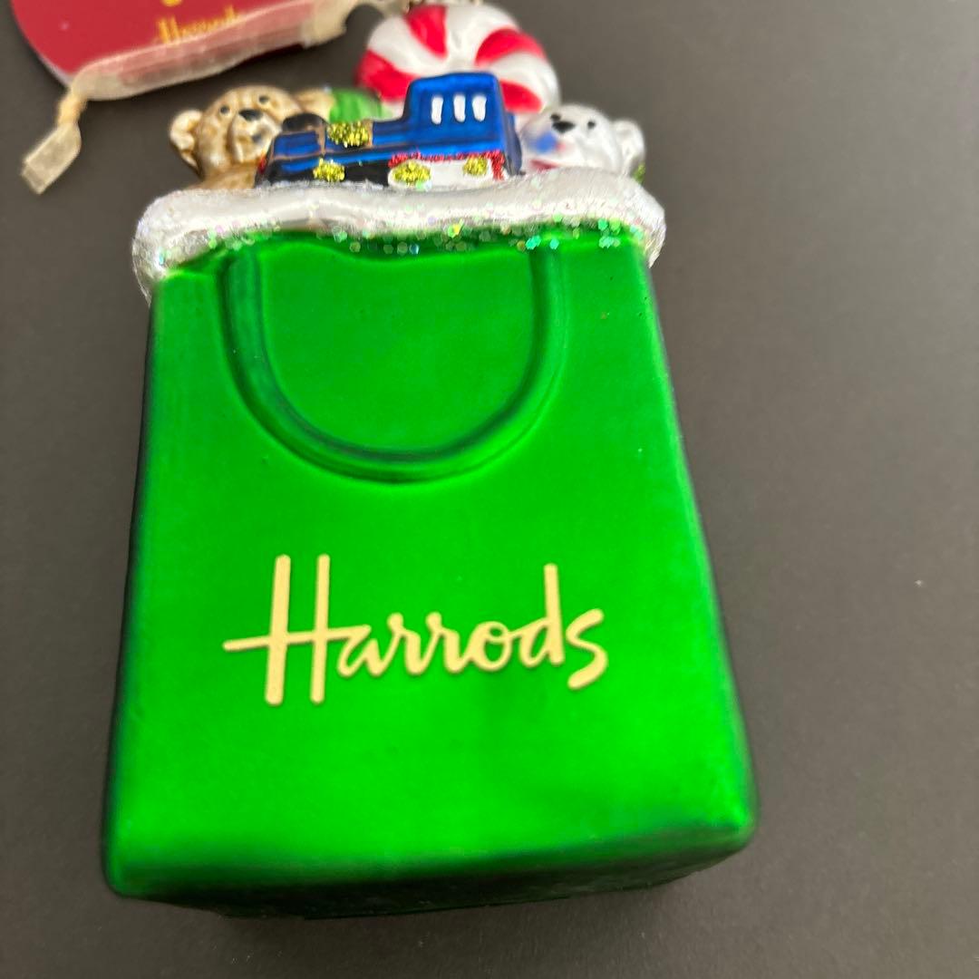 即日発送／メルカリ便】 Harrods ハロッズ ガラスオーナメント4個
