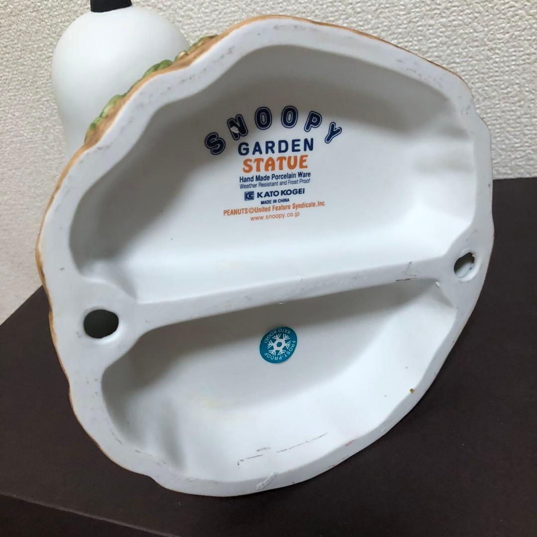 スヌーピー&ウッドストック スタチュー(中) 置物 陶器製 KATO KOGEI