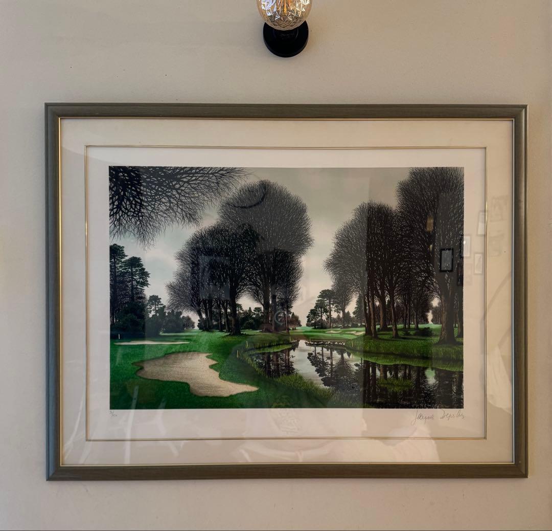 デペルト　真作保証　リトグラフ 美術品　ゴルフ場　　絵画 楽天市場】ジャック ・ デペルト 「 イル・ド・フランスのゴルフ場
