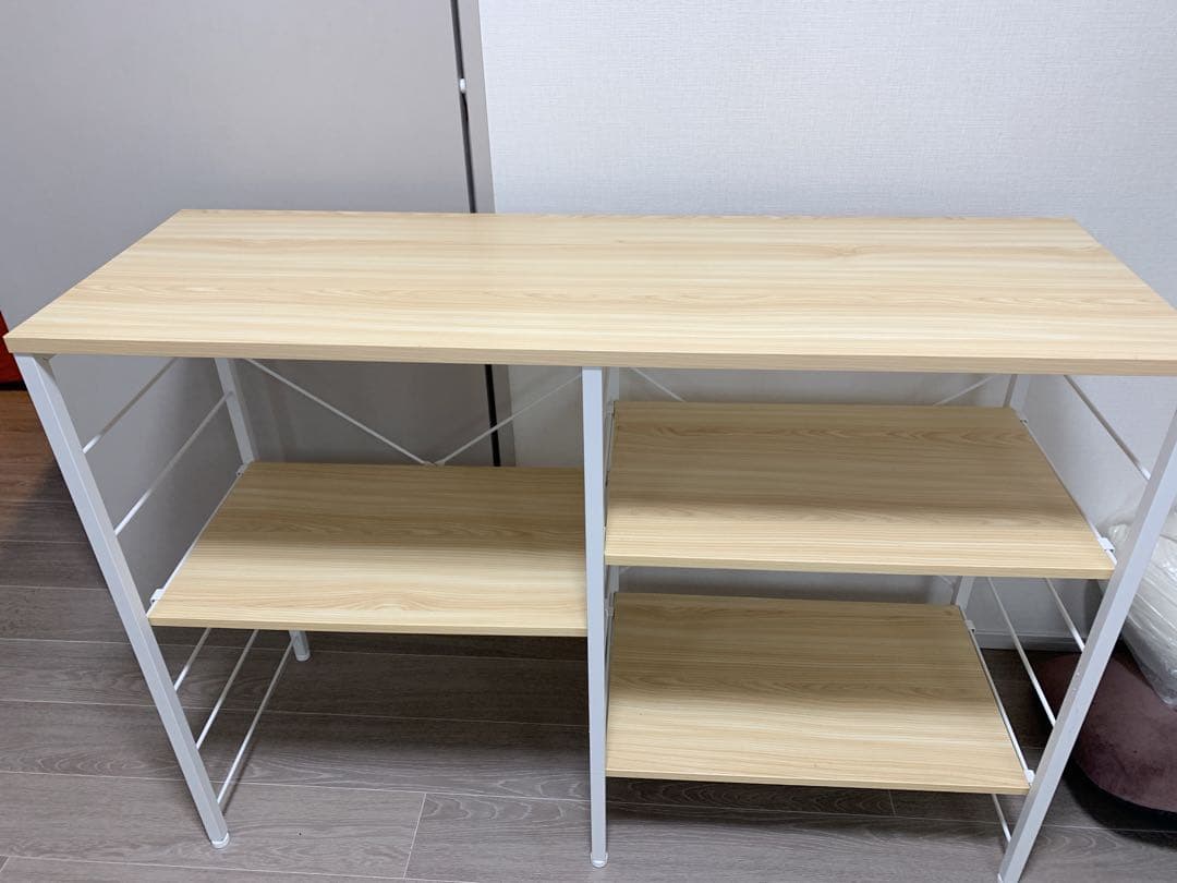 キッチンラック 収納棚 楽天市場】キッチンラック 幅58cm スライド棚 スチール S字フック3個