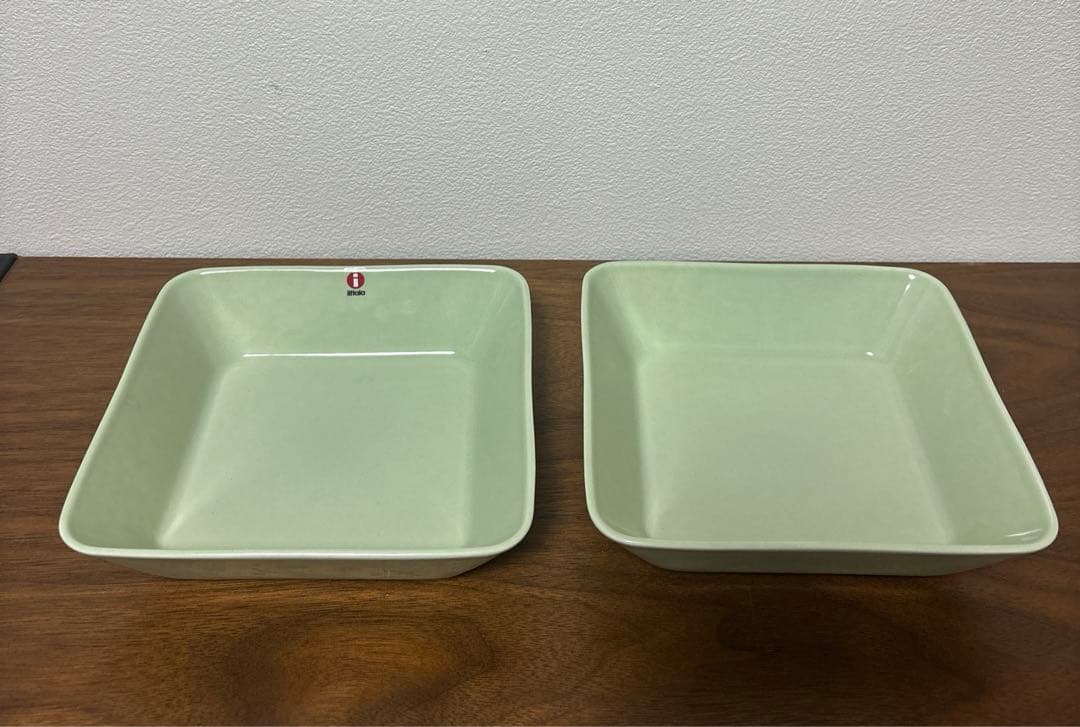 廃盤　イッタラ　スクエアプレート　セラドングリーン　2枚セット 取り扱い終了】iittala/イッタラ/Teema/ティーマ/スクエアプレート