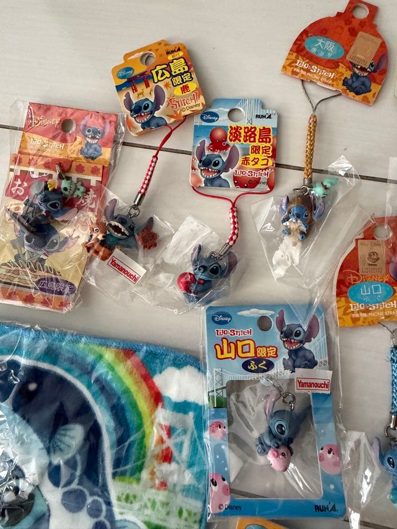 ディズニー スティッチ Stitch ご当地ストラップ タオル セット - メルカリ