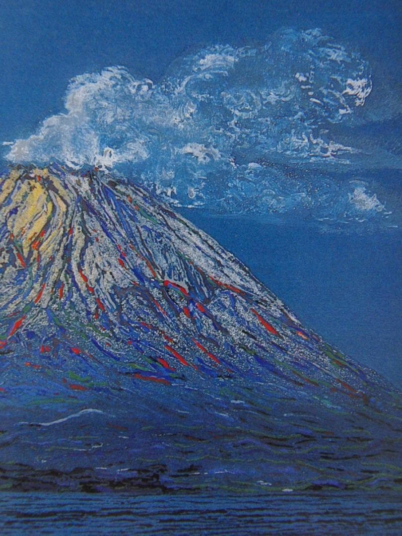 津地威汎、【航跡－雲のゆくえ‐】、希少な額装用画集より、新品額装付