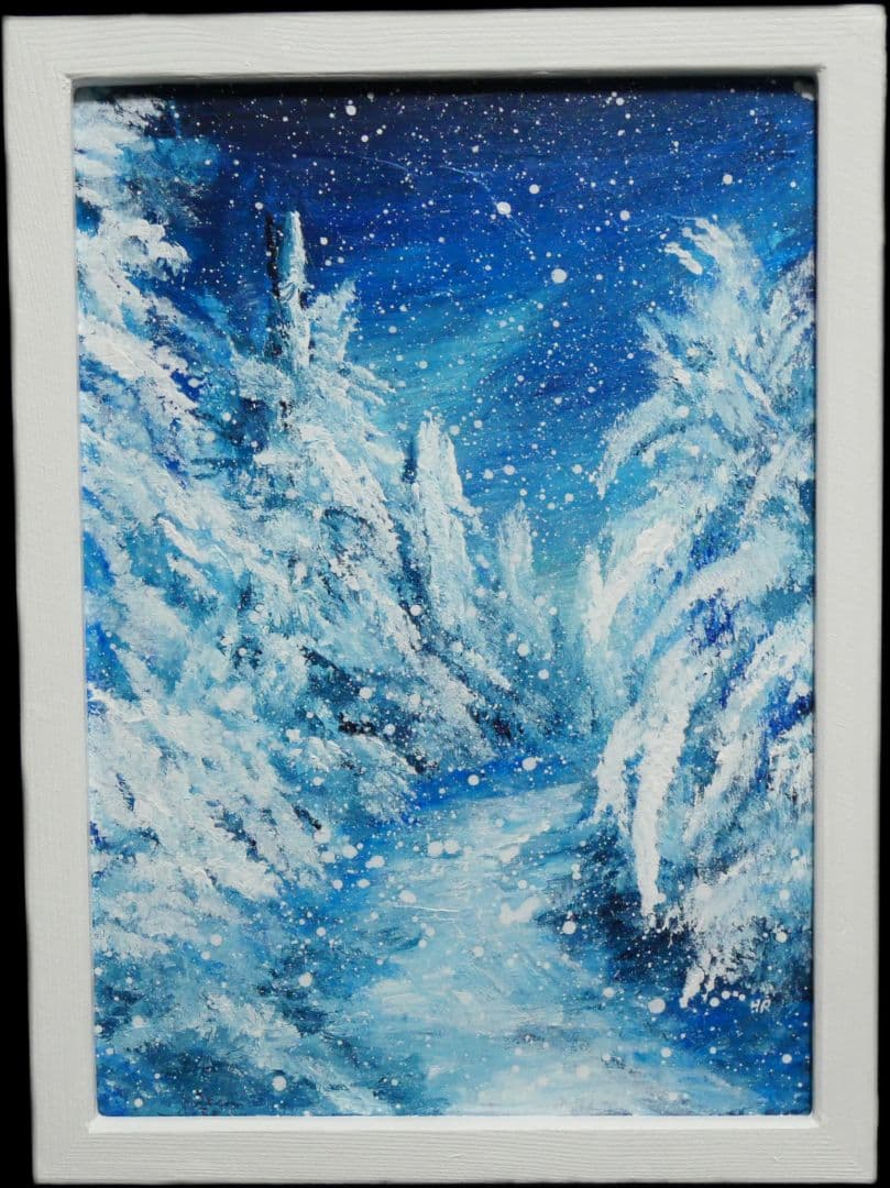 油絵 油彩 油彩画 絵 絵画 【冬景色】 - メルカリ