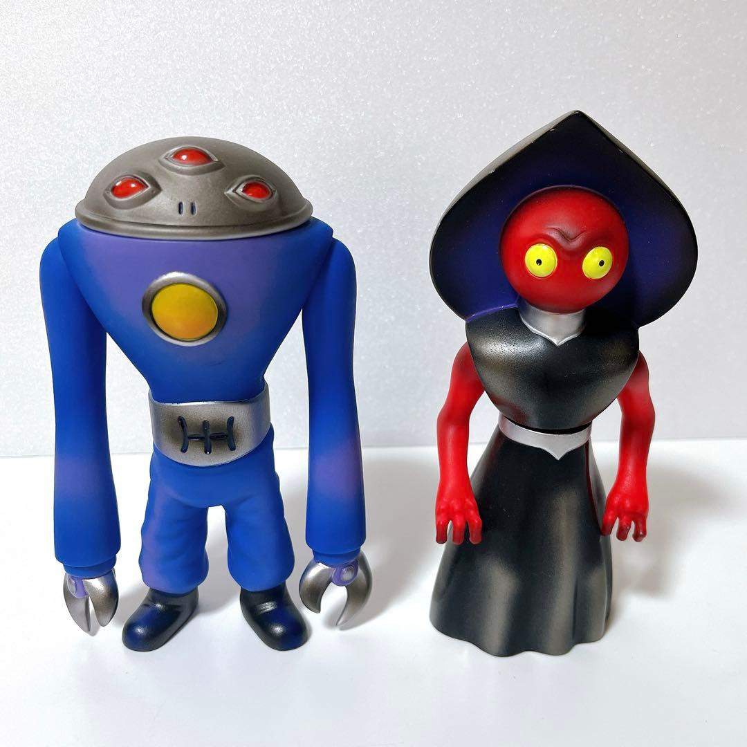 宇宙大作戦 チョコベーダー ソフビ ウンモ星人 3メートルの宇宙人 2個