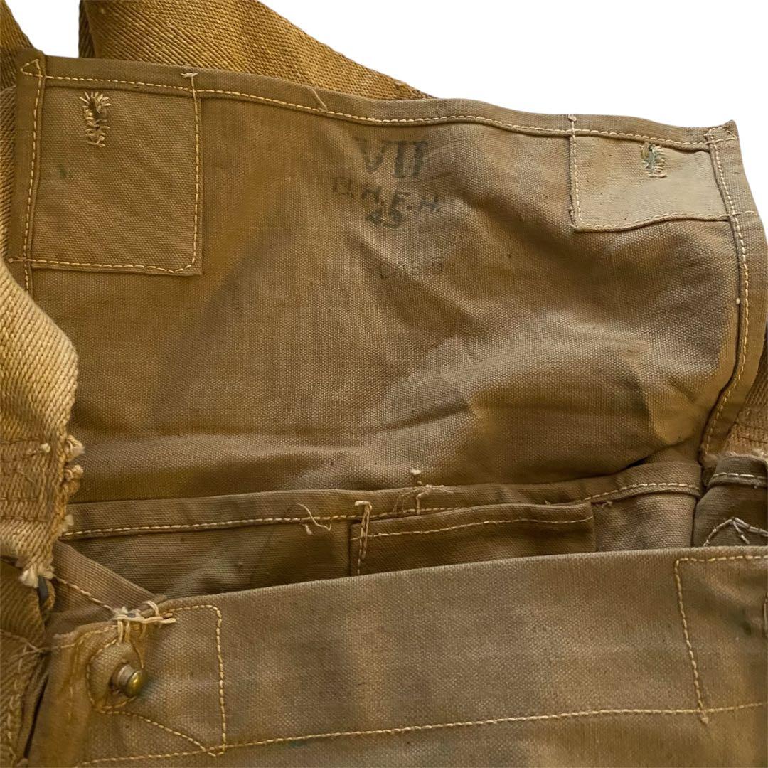 40s ヴィンテージ ミリタリー ショルダーバッグ 英国軍 ガスマスク