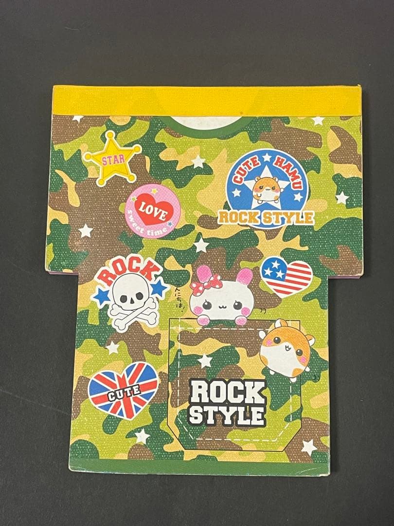 平成レトロ メモ帳 ダイカット 服 ハムスター うさぎ クラックス CRUX