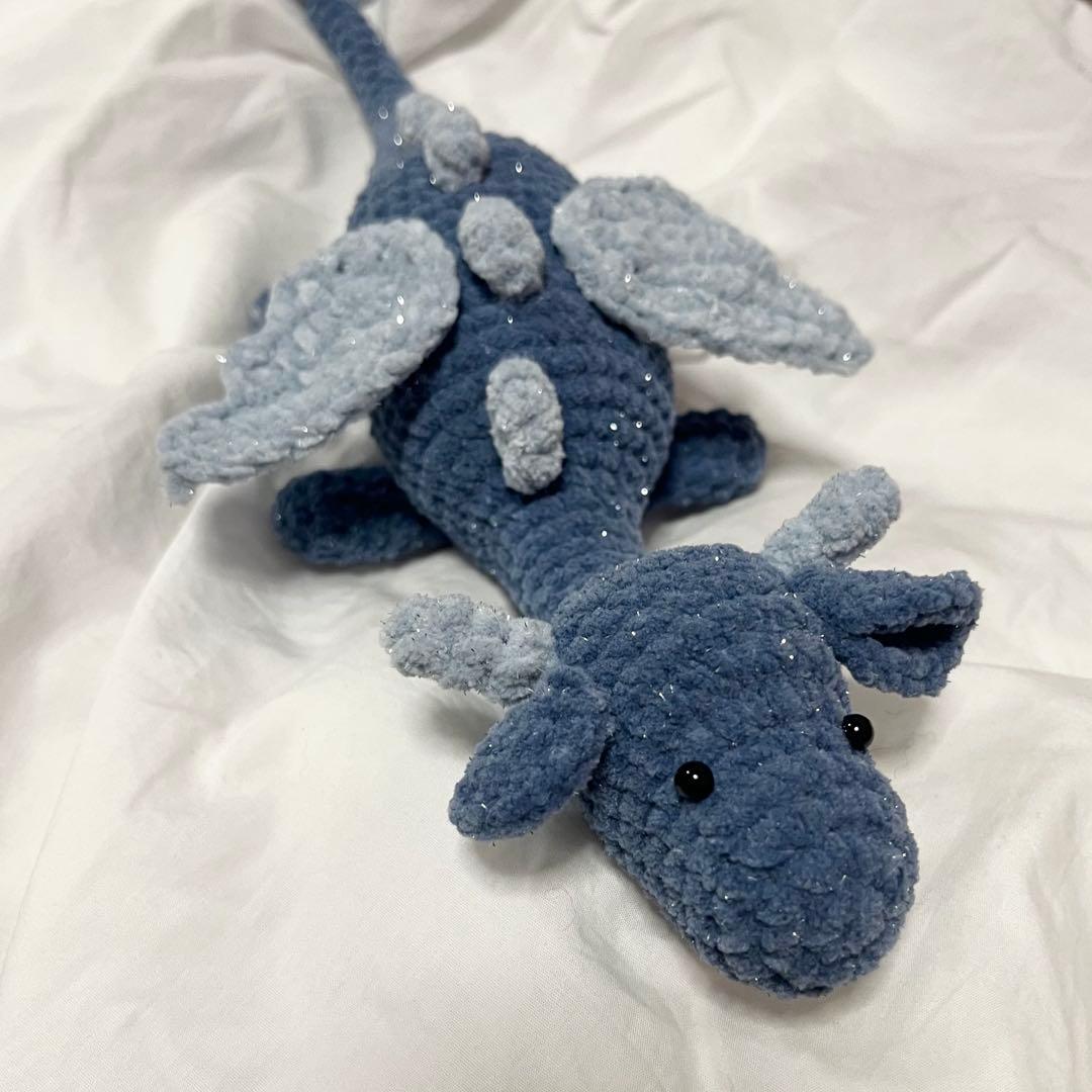 ドラゴン 竜 あみぐるみ ハンドメイド 編み物 - メルカリ