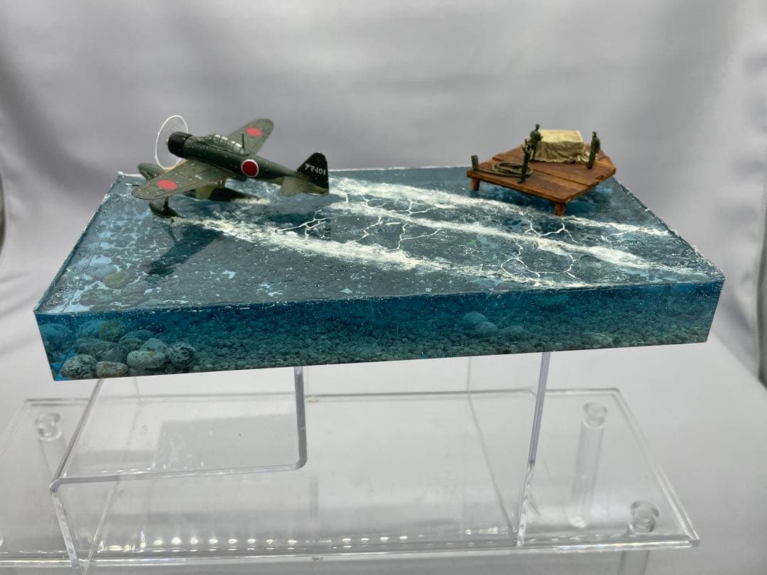発進するニ式水上戦闘機 レジンジオラマ 機体変更可 - メルカリ