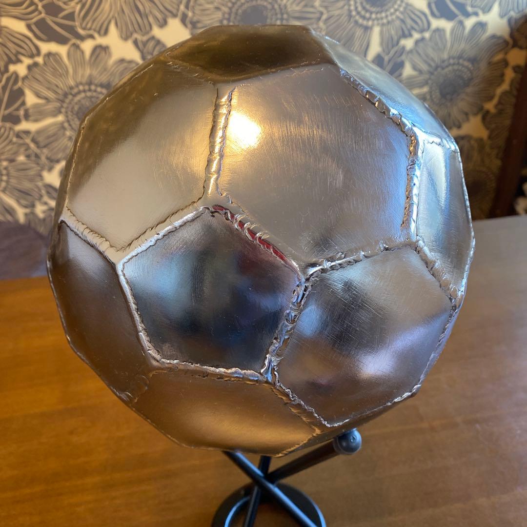 サッカーボールオブジェ］iron金属製インテリア