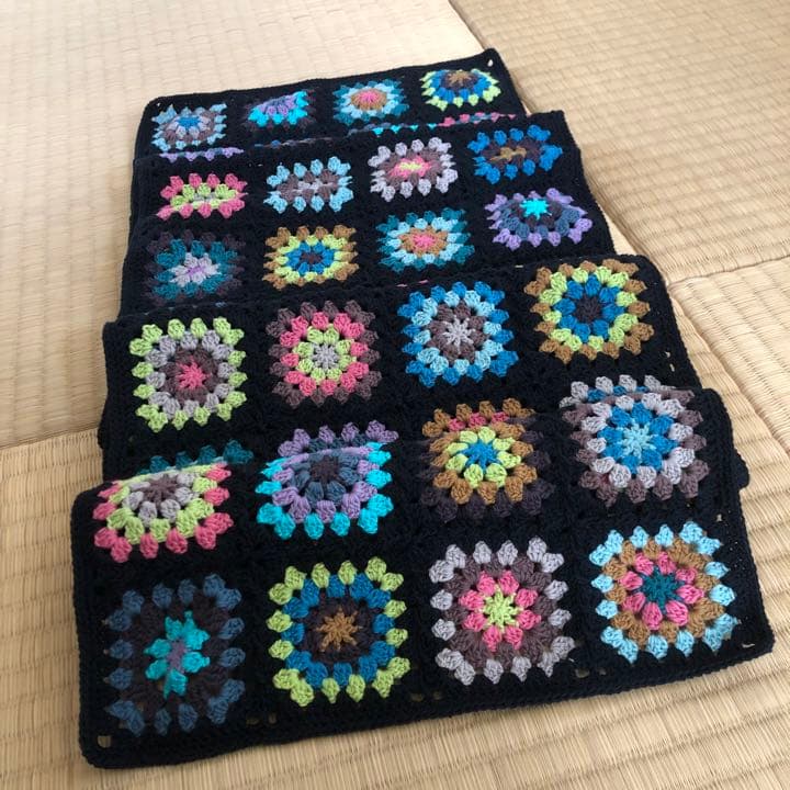 グラニースクエア ストール ショール マフラー ハンドメイド かぎ針