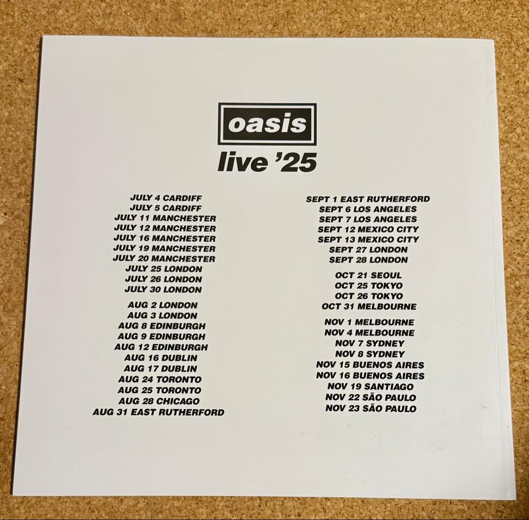 OASIS ツアーパンフレット 2025 東京ドーム オアシス - メルカリ
