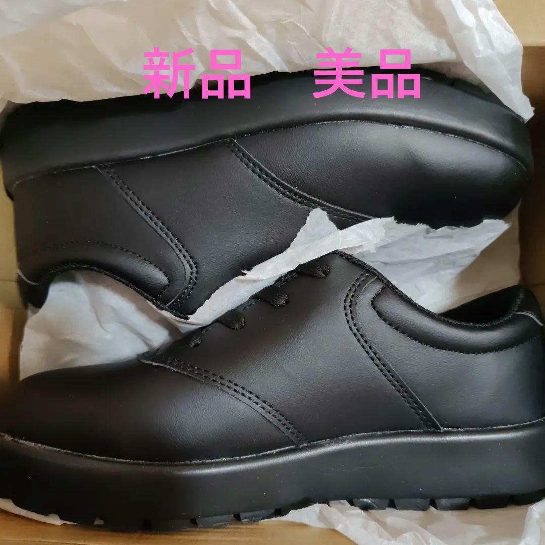新品 ブラック安全靴 合成皮革 レースアップ ミドリ安全 23.5 - メルカリ