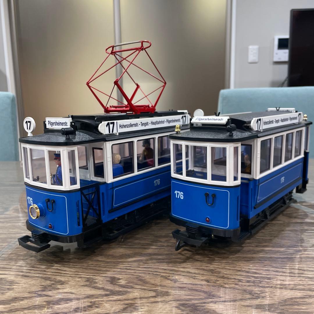 LGB 路面電車2両セット 20202 動作確認済み 2154＞路面電車と軌道｜ストラクチャーキット｜Nゲージ鉄道模型の