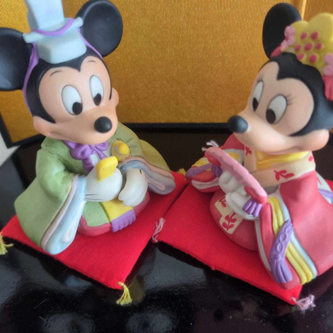 ディズニーミッキー・ミニー エイプリル メイ ジューン雛人形5体セット