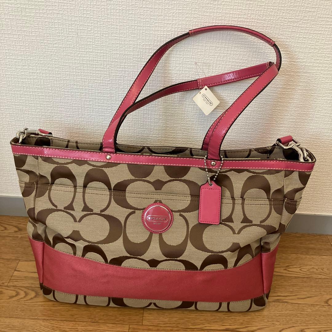 coach コーチ ピンク トートバッグ ショルダーバッグ 新品未使用 タグ
