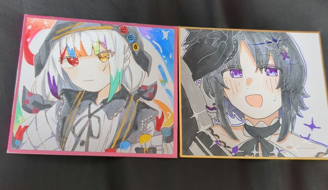 魔法少女ノ魔女裁判 城ケ崎ノア まのさば 手描きイラスト 色紙 - メルカリ