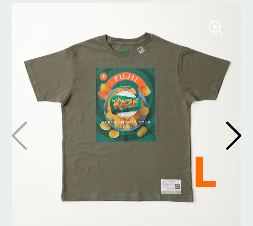 藤井風 ポテチTシャツ L 2025年ツアー限定色(seaweed) - メルカリ