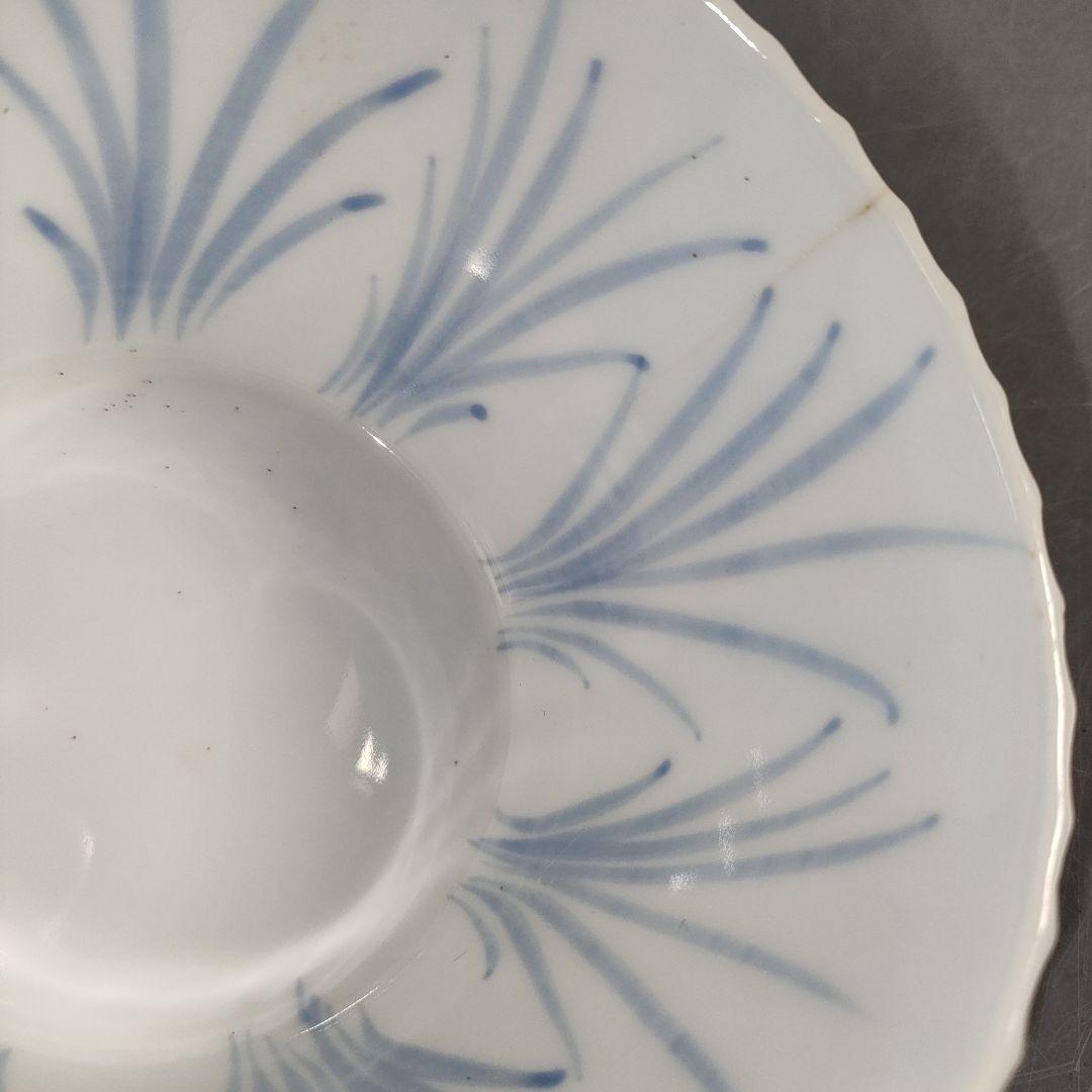A1258-8/在銘/染付唐草文向付19客/銘々皿/飾鉢/盛鉢/菓子鉢/懐石道具の