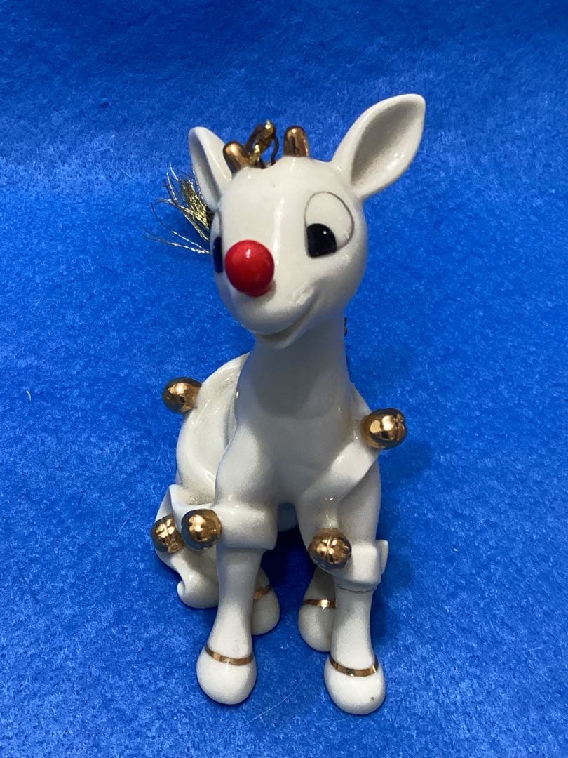 レノックス ルドルフ フィギュリン 赤鼻のトナカイ陶器製置物2点まとめ
