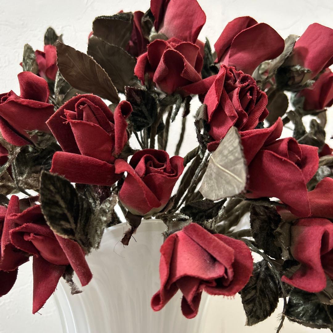 染め花】ビロードのつぼみの薔薇30本 ハンドメイド バラ 30本ブーケ