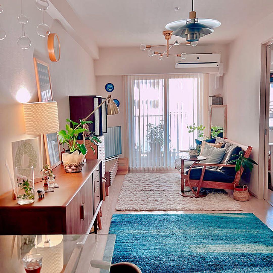 廃盤品・希少】IKEA ラグ 170×230cm ブルー系 グラデーション