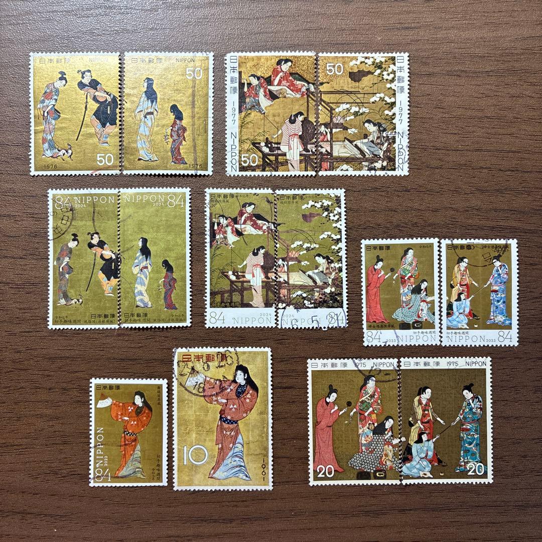 yasumaru hatiya様 専用 日本の古切手 美しい屏風絵 他 - メルカリ