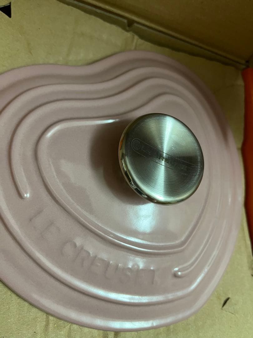 LE CREUSET ハート型鍋 ピンク　アンティークローズ Le Creuset Shell Pink Cocotte Heart 20