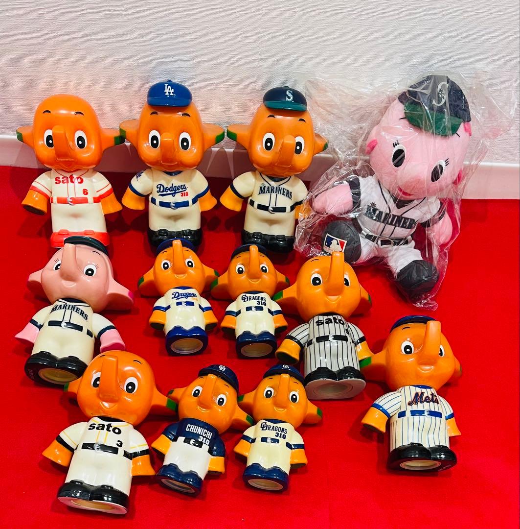 LA ドジャース　マリナーズ　メッツ　サトちゃん　貯金箱　その他　おまとめ12点 非売品サトちゃん LA ドジャース マリナーズ メッツ サトちゃん 貯金箱