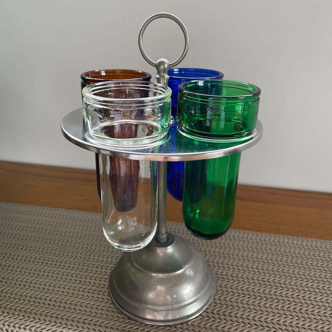 値下げ♪ 医療器具 昭和レトロ ガラス シカン瓶 回転式シカン瓶