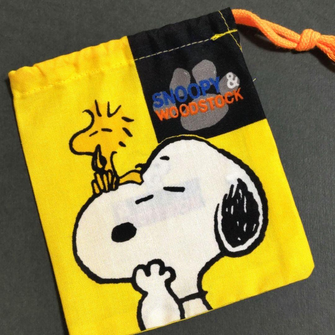 1980年代】スヌーピー＆ウッドストック 巾着ポーチ 当時物 昭和レトロ