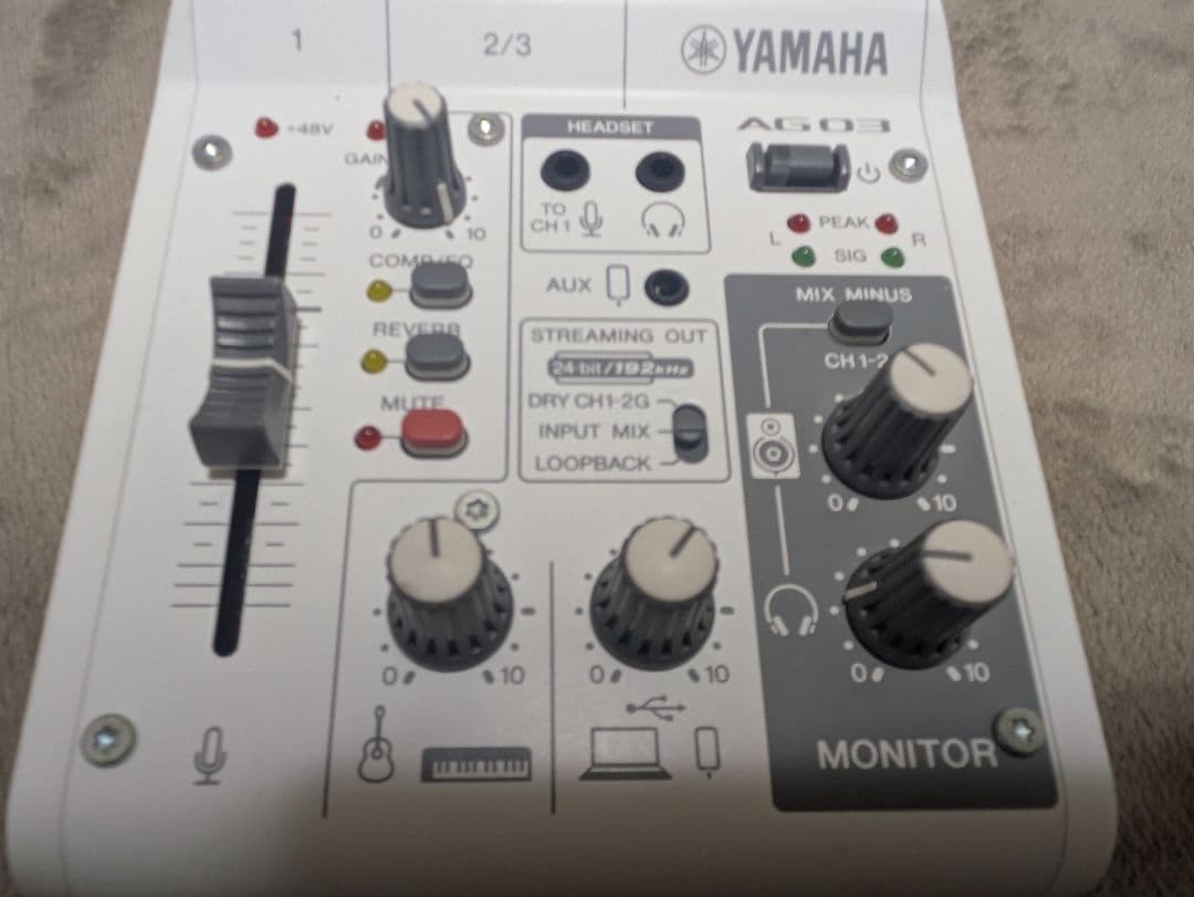 YAMAHA AG03 MK2（動作確認不明・ジャンク扱いです） - メルカリ