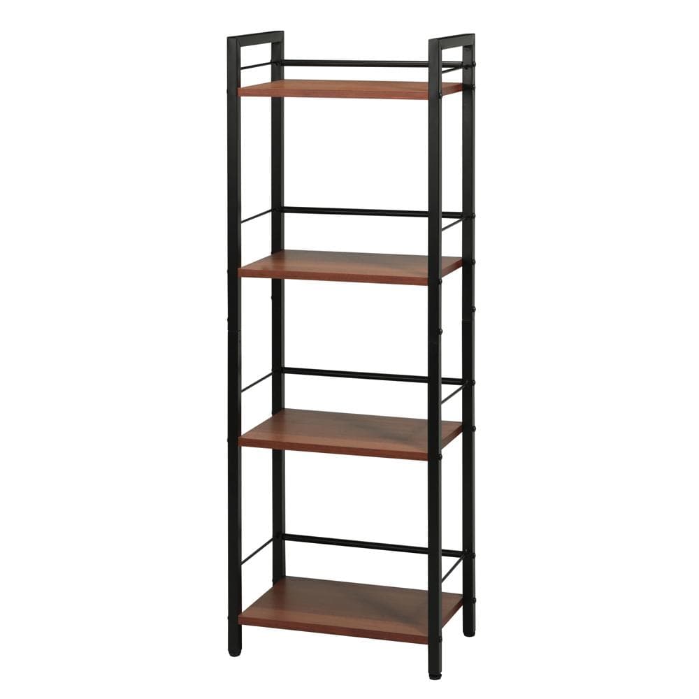 《新品・送料無料》ジャスティス　デスクラック09/4段/木目/アイアン/モダン