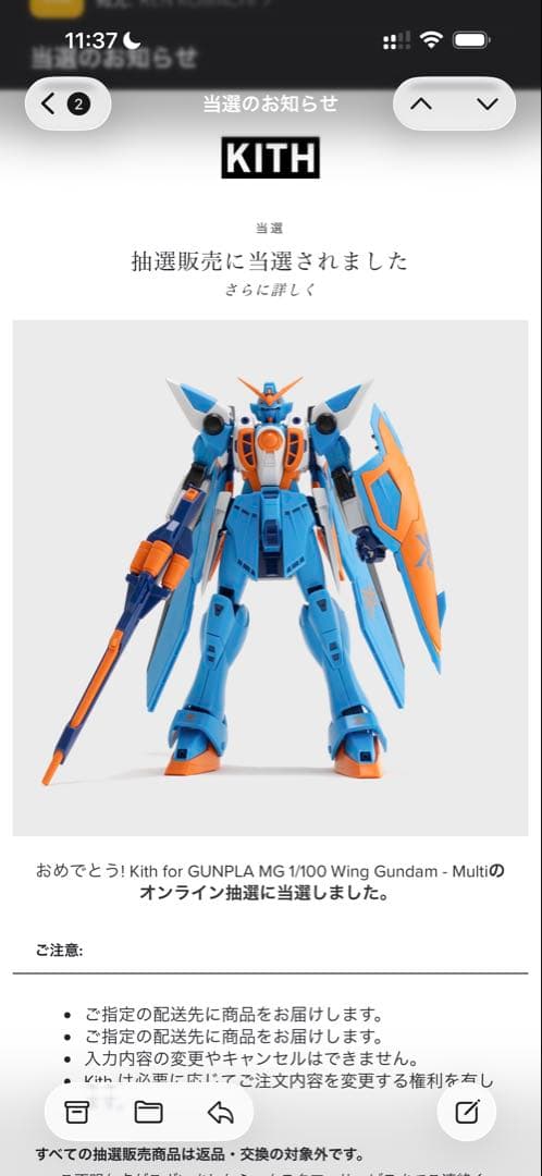Kith for GUNPLA MG 1/100 Wing Gundam - メルカリ