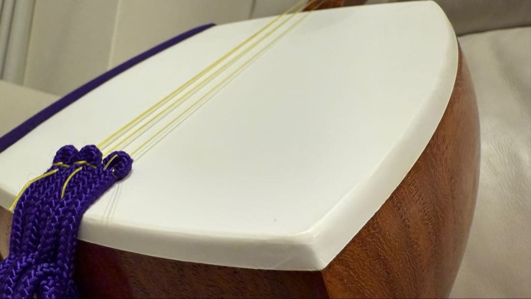 【破れ無し】美品　本体　三味線　中棹