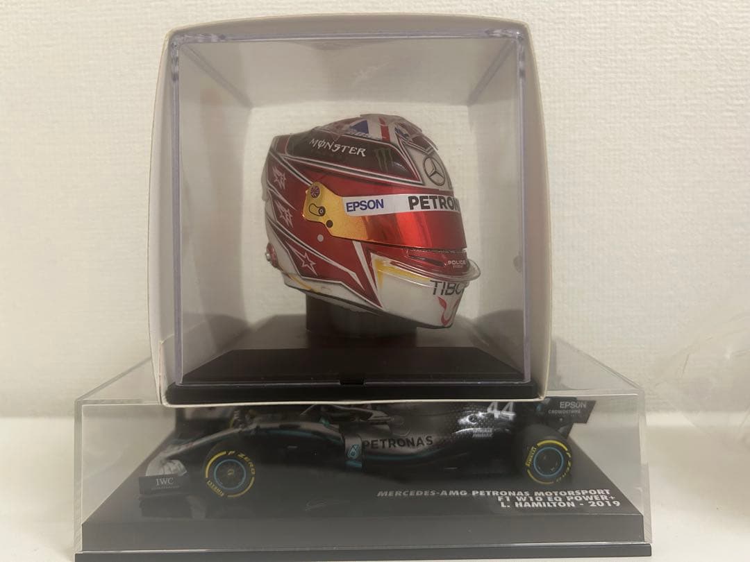 メルセデス　ハミルトン 2019 1/43モデルカー&1/5 ヘルメットセット Amazon | ブラーゴ 1/43 2023 メルセデス ベンツ AMG F1 ルイス