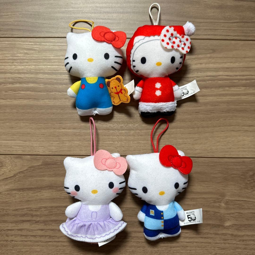 ハローキティ ぬいぐるみ 4体セット マック ハッピーセット 50周年