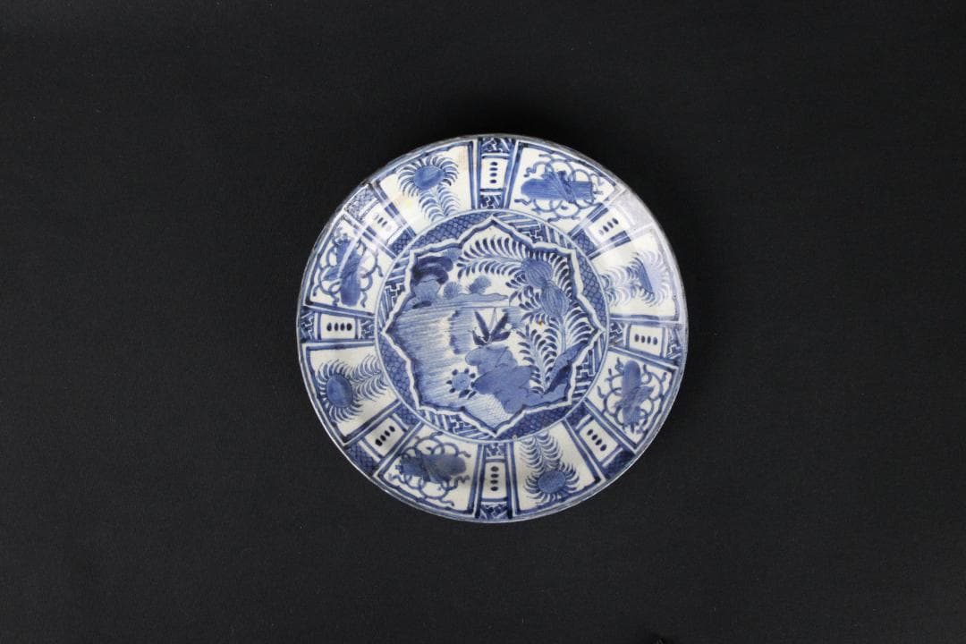 古伊万里 染付 割付松樹鳥文 皿 長春冨貴銘 江戸後期 FJ11-8 古伊万里 染付 割付松樹鳥文 皿 長春冨貴銘 江戸後期 FJ11-8 - メルカリ
