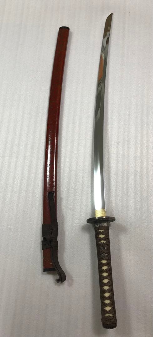 美品 模造刀 打刀 朱鞘 鞘付き長さ約105cm 26A14 - メルカリ