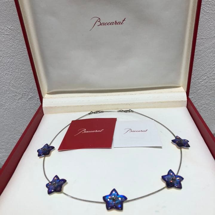 廃盤品・レア】 バカラ ネックレス イリゼ スカラベブルー ブロッサム