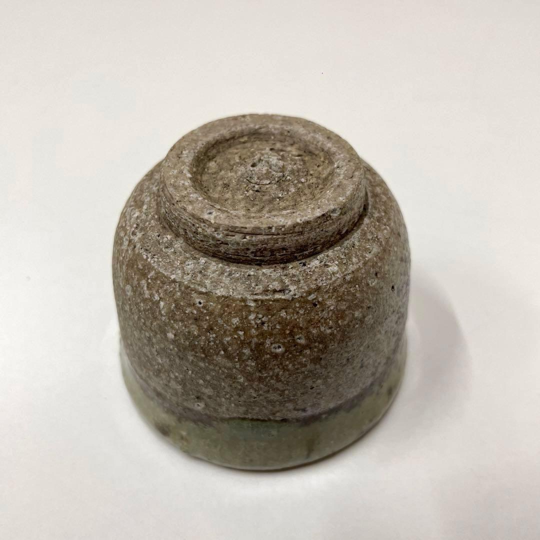 XG235 陶芸家・常滑焼・江崎一生・常滑灰釉盃・ぐい呑み・共箱・栞付