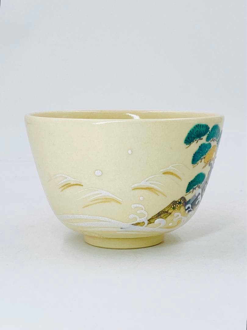 通次阿山】呉須色絵松島 茶碗 桐共箱 底部在銘 茶道具 京焼 - メルカリ